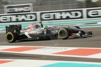 World © Octane Photographic Ltd. Friday 21st November 2014. Abu Dhabi Grand Prix - Yas Marina Circuit - Formula 1 Practice 1. Sauber C33 – Esteban Gutierrez. Digital Ref :
