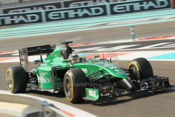 World © Octane Photographic Ltd. Friday 21st November 2014. Abu Dhabi Grand Prix - Yas Marina Circuit - Formula 1 Practice 1. Caterham F1 Team CT05 – Kamui Kobayashi. Digital Ref: 1158CB1D6380