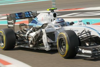 World © Octane Photographic Ltd. Friday 21st November 2014. Abu Dhabi Grand Prix - Yas Marina Circuit - Formula 1 Practice 1. Williams Racing FW36 – Valtteri Bottas. Digital Ref: 1158CB1D6398