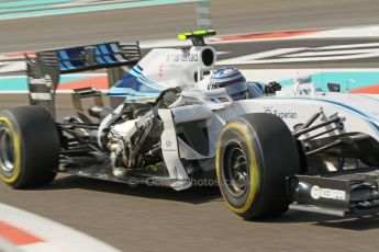 World © Octane Photographic Ltd. Friday 21st November 2014. Abu Dhabi Grand Prix - Yas Marina Circuit - Formula 1 Practice 1. Williams Racing FW36 – Valtteri Bottas. Digital Ref: 1158CB1D6398