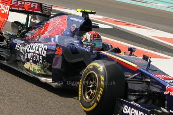 World © Octane Photographic Ltd. Friday 21st November 2014. Abu Dhabi Grand Prix - Yas Marina Circuit - Formula 1 Practice 1. Scuderia Toro Rosso STR 9 – Daniil Kvyat. Digital Ref: 1158CB1D6413