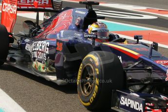 World © Octane Photographic Ltd. Friday 21st November 2014. Abu Dhabi Grand Prix - Yas Marina Circuit - Formula 1 Practice 1. Scuderia Toro Rosso STR9 – Jean-Eric Vergne. Digital Ref: 1158CB1D6419