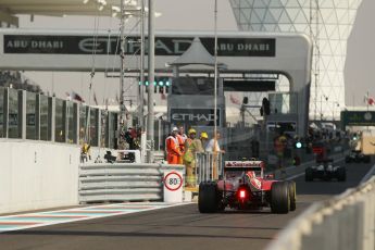 World © Octane Photographic Ltd. Friday 21st November 2014. Abu Dhabi Grand Prix - Yas Marina Circuit - Formula 1 Practice 1. Scuderia Ferrari F14T – Kimi Raikkonen. Digital Ref: 1158CB1D6457