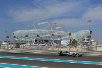 World © Octane Photographic Ltd. Friday 21st November 2014. Abu Dhabi Grand Prix - Yas Marina Circuit - Formula 1 Practice 1. Mercedes AMG Petronas F1 W05 - Nico Rosberg. Digital Ref: