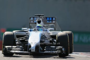 World © Octane Photographic Ltd. Friday 21st November 2014. Abu Dhabi Grand Prix - Yas Marina Circuit - Formula 1 Practice 1. Williams Martini Racing FW36 – Felipe Massa. Digital Ref: