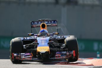 World © Octane Photographic Ltd. Friday 21st November 2014. Abu Dhabi Grand Prix - Yas Marina Circuit - Formula 1 Practice 1. Infiniti Red Bull Racing RB10 - Sebastian Vettel. Digital Ref: 1158LB1D4211