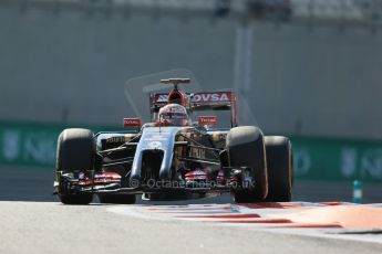 World © Octane Photographic Ltd. Friday 21st November 2014. Abu Dhabi Grand Prix - Yas Marina Circuit - Formula 1 Practice 1. Lotus F1 Team E22 – Esteban Ocon. Digital Ref: 1158LB1D4218