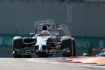 World © Octane Photographic Ltd. Friday 21st November 2014. Abu Dhabi Grand Prix - Yas Marina Circuit - Formula 1 Practice 1. McLaren Mercedes MP4/29 - Jenson Button. Digital Ref: 1158LB1D4230