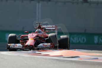 World © Octane Photographic Ltd. Friday 21st November 2014. Abu Dhabi Grand Prix - Yas Marina Circuit - Formula 1 Practice 1. Scuderia Ferrari F14T - Fernando Alonso. Digital Ref: 1158LB1D4242