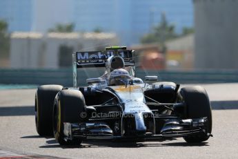 World © Octane Photographic Ltd. Friday 21st November 2014. Abu Dhabi Grand Prix - Yas Marina Circuit - Formula 1 Practice 1. McLaren Mercedes MP4/29 – Kevin Magnussen. Digital Ref: 1158LB1D4345