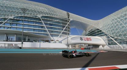 World © Octane Photographic Ltd. Friday 21st November 2014. Abu Dhabi Grand Prix - Yas Marina Circuit - Formula 1 Practice 1. Sauber C33 – Esteban Gutierrez. Digital Ref : 1158LB1D4389
