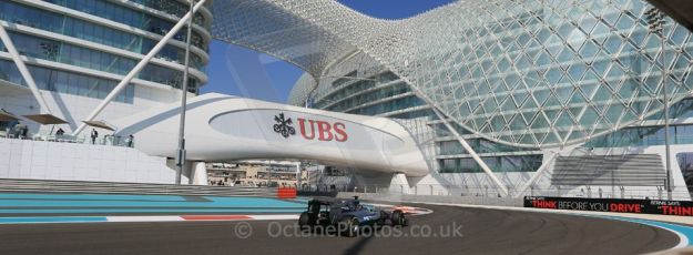 World © Octane Photographic Ltd. Friday 21st November 2014. Abu Dhabi Grand Prix - Yas Marina Circuit - Formula 1 Practice 1. Mercedes AMG Petronas F1 W05 - Nico Rosberg. Digital Ref: 1158LB1D4400