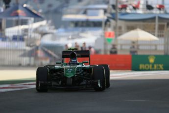 World © Octane Photographic Ltd. Friday 21st November 2014. Abu Dhabi Grand Prix - Yas Marina Circuit - Formula 1 Practice 1. Caterham F1 Team CT05 – William Stevens. Digital Ref: 1158LB1D4586