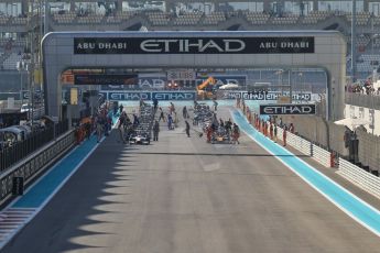 World © Octane Photographic Ltd. Sunday 23rd November 2014. GP2 Race 2 – Abu Dhabi GP - Yas Marina Circuit, United Arab Emirates. The grid forms up. Digital Ref :1170CB1D9328