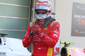 World © Octane Photographic Ltd. Sunday 23rd November 2014. GP2 Race 2 Parc Ferme – Abu Dhabi GP - Yas Marina Circuit, United Arab Emirates. Stefano Coletti - Racing Engineering. Digital Ref :1170CB7D9061