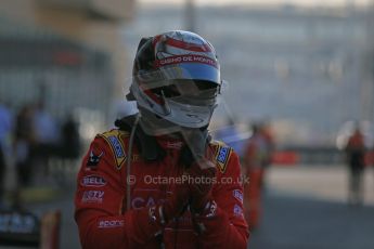 World © Octane Photographic Ltd. Sunday 23rd November 2014. GP2 Race 2 Parc Ferme – Abu Dhabi GP - Yas Marina Circuit, United Arab Emirates. Stefano Coletti - Racing Engineering. Digital Ref :1170LB1D7061