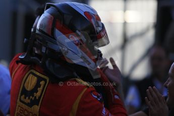 World © Octane Photographic Ltd. Sunday 23rd November 2014. GP2 Race 2 Parc Ferme – Abu Dhabi GP - Yas Marina Circuit, United Arab Emirates. Stefano Coletti - Racing Engineering. Digital Ref :1170LB1D7068