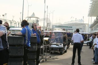 World © Octane Photographic Ltd. Friday 21st November 2014. GP3 Practice – Abu Dhabi GP - Yas Marina Circuit, United Arab Emirates. GP£ pitlane. Digital Ref :