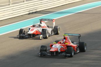 World © Octane Photographic Ltd.  Friday 21st November 2014. GP3 Practice – Abu Dhabi GP - Yas Marina Circuit, United Arab Emirates. Alex Fontana – ART Grand Prix and Patric Neiderhauser - Arden International. Digital Ref : 1157CB1D5551