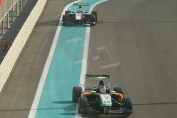 World © Octane Photographic Ltd. Friday 21st November 2014. GP3 Practice – Abu Dhabi GP - Yas Marina Circuit, United Arab Emirates. Nelson Mason - Hilmer Motorsport and Matheo Tuscher - Jenzer Motorsport. Digital Ref :1157CB1D5629