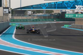 World © Octane Photographic Ltd. Friday 21st November 2014. GP3 Practice – Abu Dhabi GP - Yas Marina Circuit, United Arab Emirates. Luis sa Silva - Carlin and Alfonso Cellis Jr - Status Grand Prix. Digital Ref :1157LB1D2765