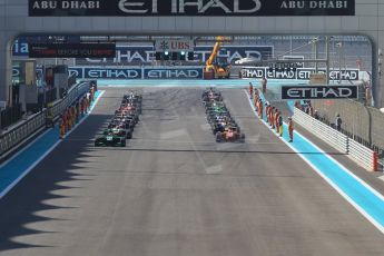 World © Octane Photographic Ltd. Sunday 23rd November 2014. GP3 Race 2 – Abu Dhabi GP - Yas Marina Circuit, United Arab Emirates. Formation lap. Digital Ref :