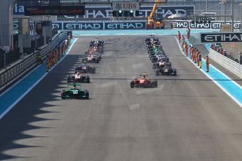 World © Octane Photographic Ltd. Sunday 23rd November 2014. GP3 Race 2 – Abu Dhabi GP - Yas Marina Circuit, United Arab Emirates. Formation lap. Digital Ref :