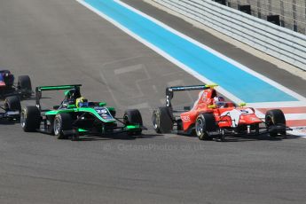 World © Octane Photographic Ltd. Sunday 23rd November 2014. GP3 Race 2 – Abu Dhabi GP - Yas Marina Circuit, United Arab Emirates. Patric Neiderhauser - Arden International and Nick Yelloly – Status Grand Prix. Digital Ref :