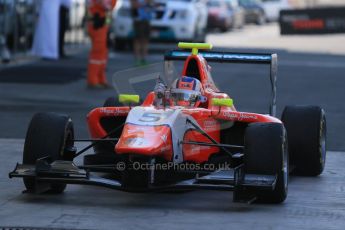 World © Octane Photographic Ltd. Sunday 23rd November 2014. GP3 Race 2 Parc Ferme– Abu Dhabi GP - Yas Marina Circuit, United Arab Emirates. Patric Neiderhauser - Arden International. Digital Ref :1169LB1D6708