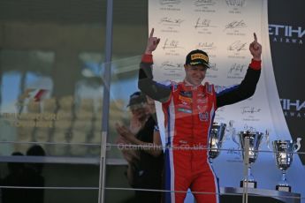 World © Octane Photographic Ltd. Sunday 23rd November 2014. GP3 Race 2 – Abu Dhabi GP Podium - Yas Marina Circuit, United Arab Emirates. Patric Neiderhauser - Arden International. Digital Ref :1169LB1D6781