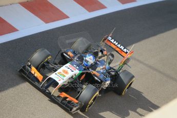 World © Octane Photographic Ltd. Tuesday 25th November 2014. Abu Dhabi Testing - Yas Marina Circuit. Sahara Force India VJM07 – Jolyon Palmer. Digital Ref : 1174CB1D8037