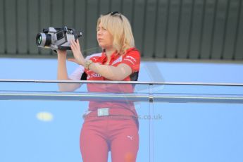 World © Octane Photographic Ltd. Tuesday 25th November 2014. Abu Dhabi Testing - Yas Marina Circuit. Scuderia Ferrari personnel with thermal camera. Digital Ref: 1174CB1D8248