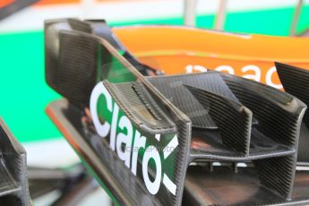 World © Octane Photographic Ltd. Tuesday 25th November 2014. Abu Dhabi Testing - Yas Marina Circuit. Sahara Force India VJM07 wing detail – Jolyon Palmer. Digital Ref : 1174CB1D8305