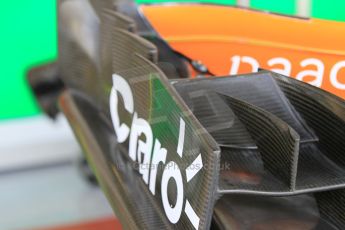 World © Octane Photographic Ltd. Tuesday 25th November 2014. Abu Dhabi Testing - Yas Marina Circuit. Sahara Force India VJM07 wing detail – Jolyon Palmer. Digital Ref : 1174CB1D8306