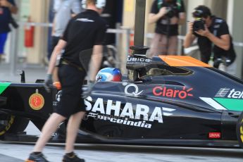 World © Octane Photographic Ltd. Tuesday 25th November 2014. Abu Dhabi Testing - Yas Marina Circuit. Sahara Force India VJM07 – Jolyon Palmer. Digital Ref : 1174CB7D8570