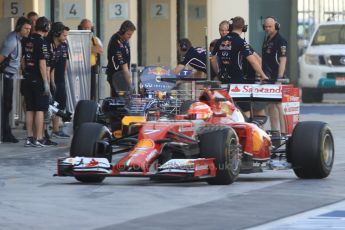 World © Octane Photographic Ltd. Tuesday 25th November 2014. Abu Dhabi Testing - Yas Marina Circuit. Scuderia Ferrari F14T - Kimi Raikkonen. Digital Ref: 1174CB7D8594