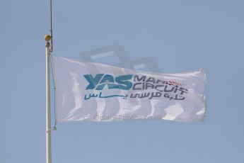 World © Octane Photographic Ltd. Tuesday 25th November 2014. Abu Dhabi Testing - Yas Marina Circuit flag. Digital Ref: 1174CB7D8706