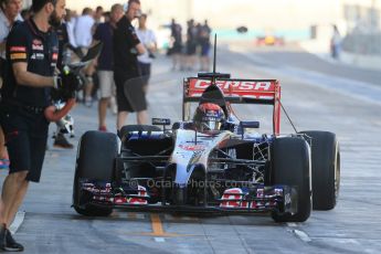 World © Octane Photographic Ltd. Tuesday 25th November 2014. Abu Dhabi Testing - Yas Marina Circuit. Scuderia Toro Rosso STR9 – Max Verstappen. Digital Ref: 1174LB1D7934