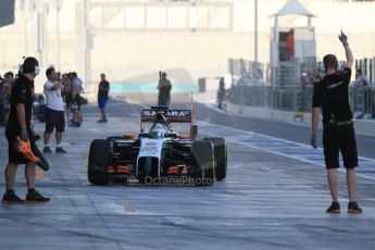 World © Octane Photographic Ltd. Tuesday 25th November 2014. Abu Dhabi Testing - Yas Marina Circuit. Sahara Force India VJM07 – Jolyon Palmer. Digital Ref : 1174LB1D7943