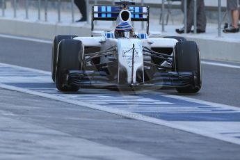 World © Octane Photographic Ltd. Tuesday 25th November 2014. Abu Dhabi Testing - Yas Marina Circuit. Williams Racing FW36 – Valtteri Bottas. Digital Ref: 1174LB1D7972