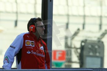 World © Octane Photographic Ltd. Tuesday 25th November 2014. Abu Dhabi Testing - Yas Marina Circuit. Scuderia Ferrari - Aerodynamics Team Leader - Marco Fusacchia. Digital Ref: 1174LB1D8117