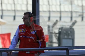 World © Octane Photographic Ltd. Tuesday 25th November 2014. Abu Dhabi Testing - Yas Marina Circuit. Scuderia Ferrari - Aerodynamics Team Leader - Marco Fusacchia. Digital Ref: 1174LB1D8123