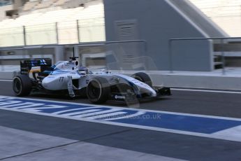 World © Octane Photographic Ltd. Tuesday 25th November 2014. Abu Dhabi Testing - Yas Marina Circuit. Williams Racing FW36 – Valtteri Bottas. Digital Ref: 1174LB1D8203