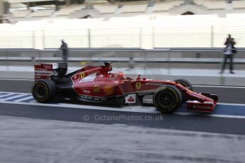 World © Octane Photographic Ltd. Tuesday 25th November 2014. Abu Dhabi Testing - Yas Marina Circuit. Scuderia Ferrari F14T - Kimi Raikkonen. Digital Ref: 1174LB7L9618