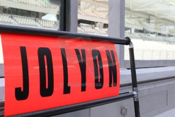 World © Octane Photographic Ltd. Tuesday 25th November 2014. Abu Dhabi Testing - Yas Marina Circuit. Sahara Force India VJM07 – Jolyon Palmer pit board. Digital Ref : 1174LB7L9695