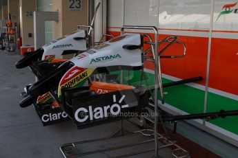 World © Octane Photographic Ltd. Tuesday 25th November 2014. Abu Dhabi Testing - Yas Marina Circuit. Sahara Force India VJM07 - spare nose. Digital Ref : 1174LB7L9704