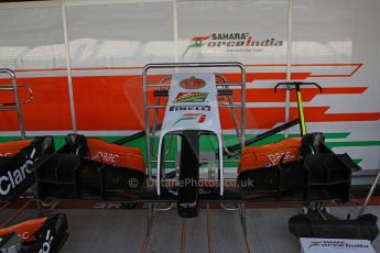 World © Octane Photographic Ltd. Tuesday 25th November 2014. Abu Dhabi Testing - Yas Marina Circuit. Sahara Force India VJM07 - spare nose. Digital Ref : 1174LB7L9707