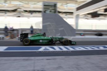 World © Octane Photographic Ltd. Tuesday 25th November 2014. Abu Dhabi Testing - Yas Marina Circuit. Caterham F1 Team CT05 – William Stevens. Digital Ref: 1174LB7L9731