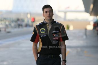 World © Octane Photographic Ltd. Wednesday 26th November 2014. Abu Dhabi Testing - Yas Marina Circuit. Lotus F1 Team E22 – Alex Lynn - GP3 Champion. Digital Ref: 1175CB1D8651