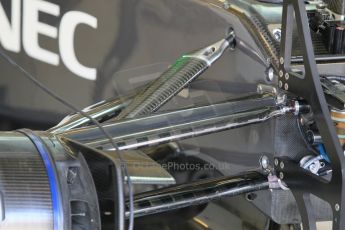 World © Octane Photographic Ltd. Wednesday 26th November 2014. Abu Dhabi Testing - Yas Marina Circuit. Sauber C33 front suspension detail. Digital Ref : 1175CB1D8679